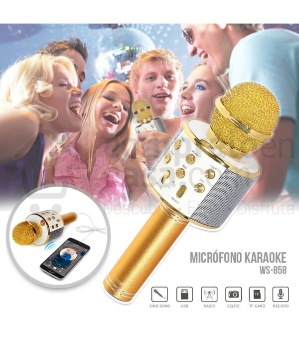 Micrófono Parlante Karaoke Bluetooth Inalámbrico MercadoVidaBuenas