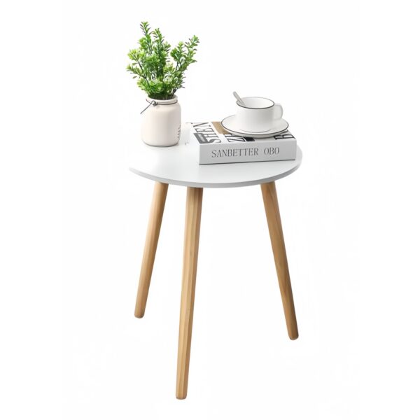 Small Round Table | Modern Minimalist Design, Multi-Functional Compact Table for Living Room, Bedroom, and Office - Imagen 4