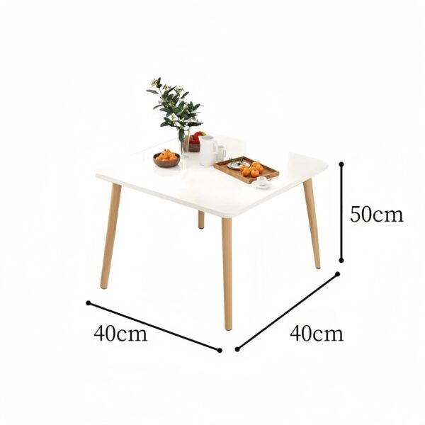 Small Square Table | Modern minimalist design, a multifunctional table for the living room, study, and office. - Imagen 8