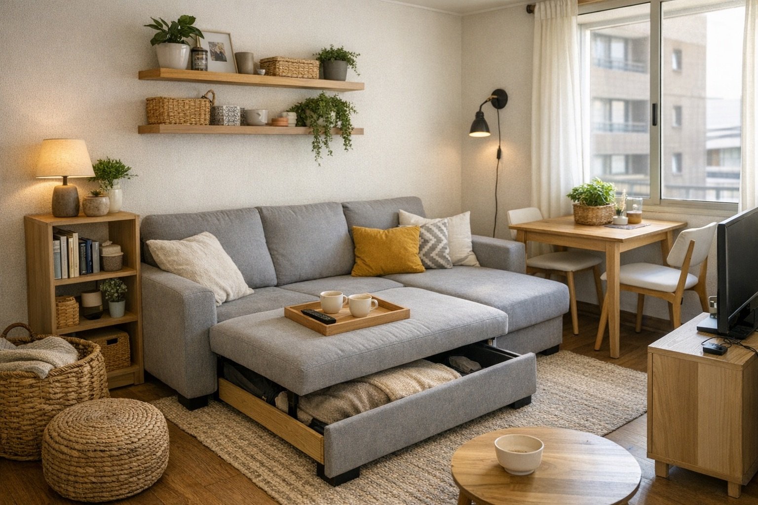 Cuándo conviene elegir una alternativa más funcional - ejemplo visual para sofás funcionales para living pequeño en viviendas urbanas