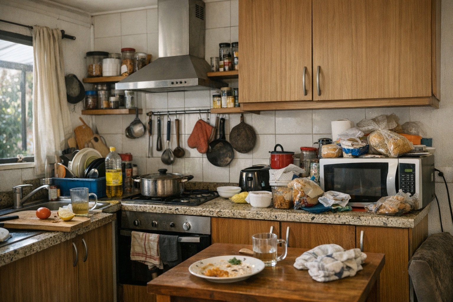 Errores comunes que conviene evitar antes de comprar o decorar - ejemplo visual para errores al ordenar la cocina