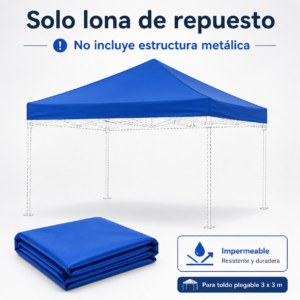 Cubierta de repuesto para toldo 3 x 3 m