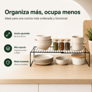 Organizador extensible para cocina 32/55 x 24 x 14.5 cm