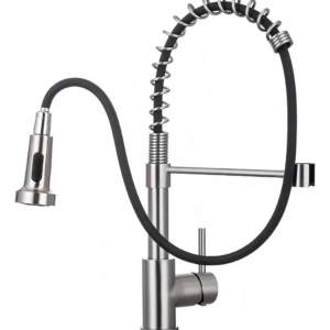 Grifo flexible negro para cocina