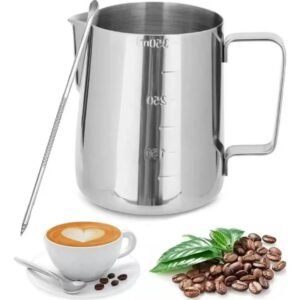 Jarra de acero inoxidable de 350 ml con cuchara