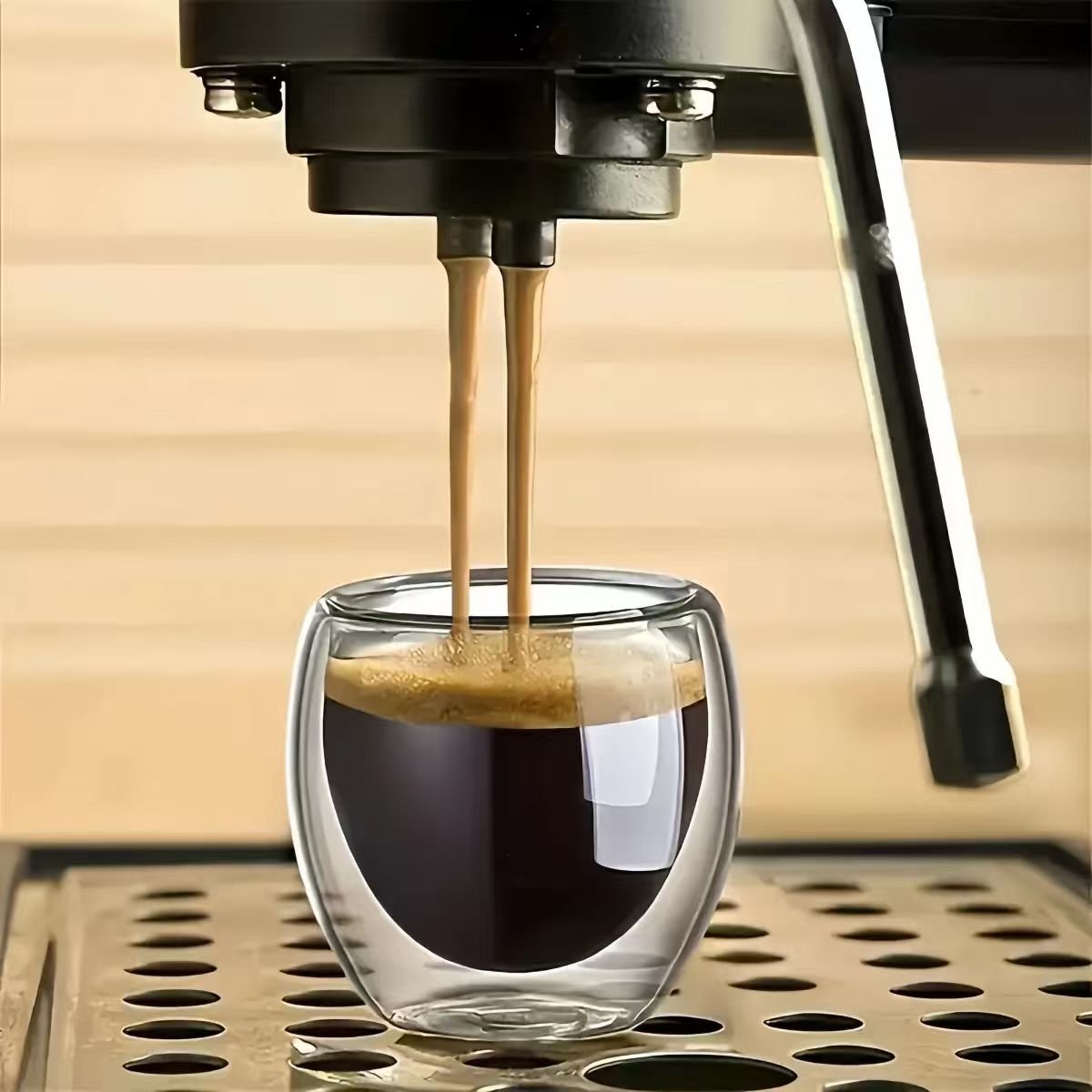 Vaso de vidrio térmico de doble pared de 250 ml
